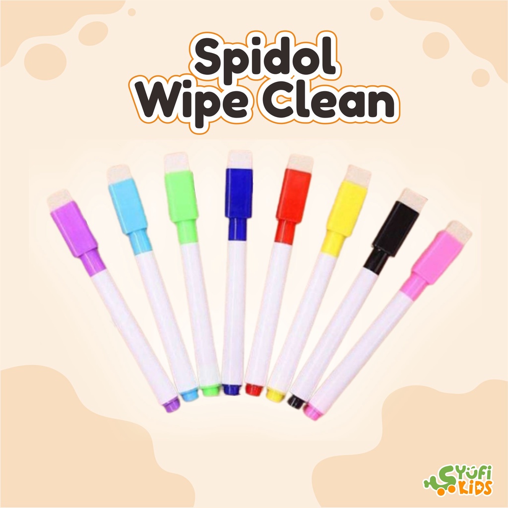

Spidol Wipe n Clean ada penghapusnya