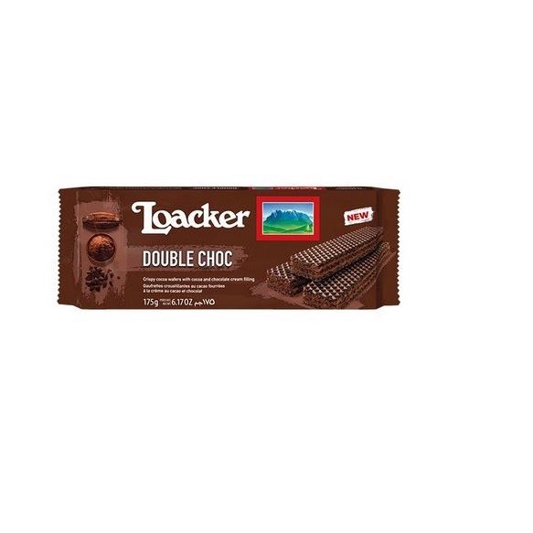 

Loacker Quadratini Wafer Krim Double Choc 175 Gr