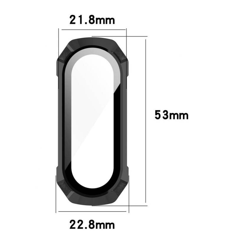 Untuk Xiaomi Mi Band6 Mi 5 4kotak Pelindung Jam Tangan PC+Tempered Film Terintegrasi Watch Case Elektronik Pintar Elektronik Pintar