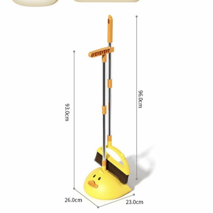 D18 Set Sapu Pengki DUCK SERIES Broom Set Karakter BEBEK LUCU Dustpan Set lucu