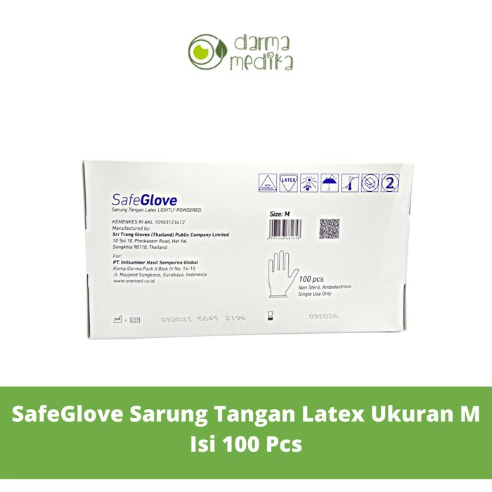 Sarung Tangan Latex Exam Safeglove Ekonomis - M