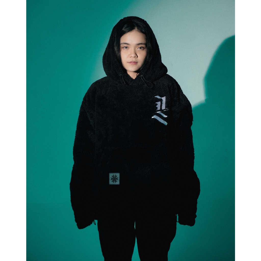 SHERPA HOODIE OVERSIZE | HUMAN TEARS | BLACK | YIKESALLDAY