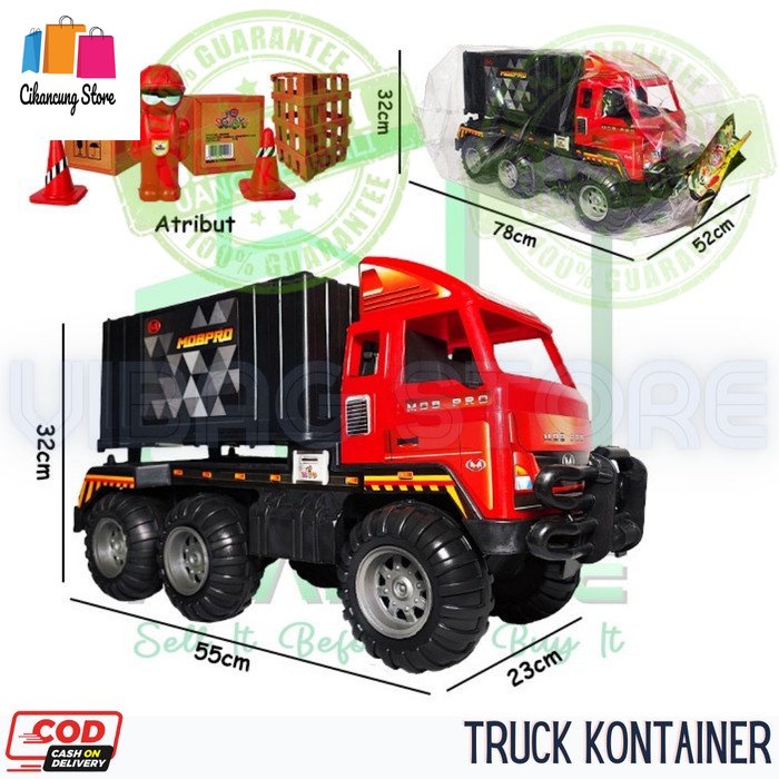 Mainan Truk Kontainer Truck Container Besar Jumbo Dorong Tarik MDB