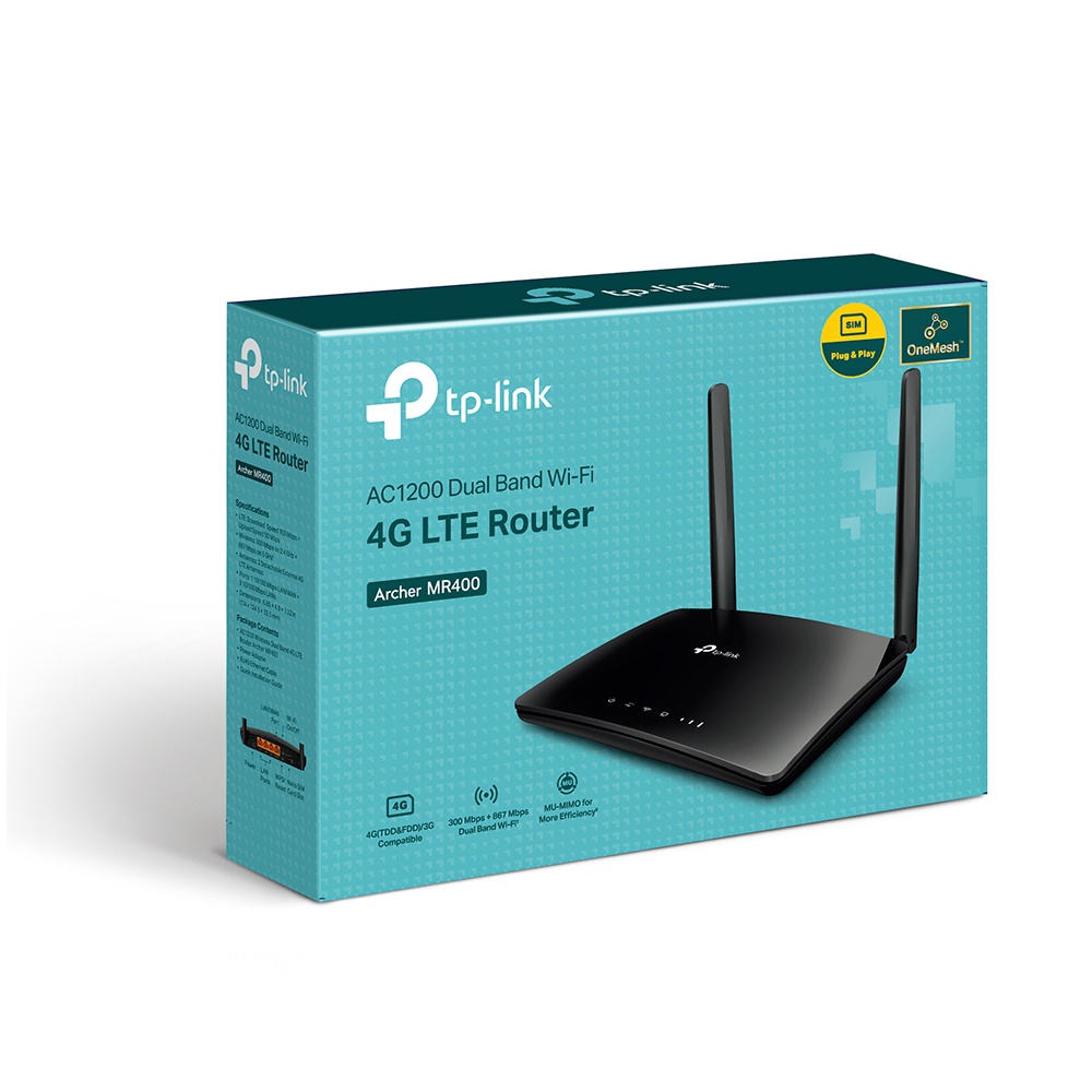 Tp-Link Archer MR400 AC1200 Wireless Dual Band 4G LTE Router