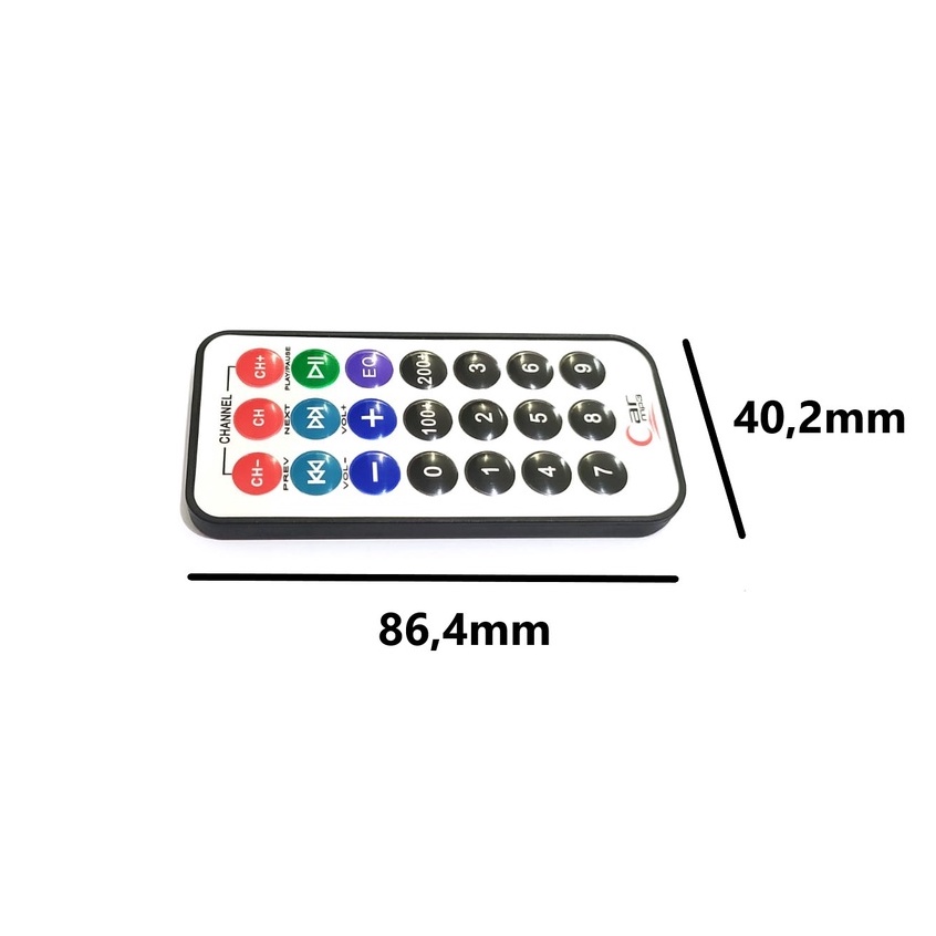 Remote control 20 key infrared for Mp3 (050)