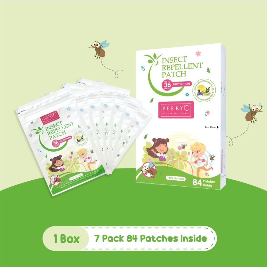 BerryC Mosquito &amp; Insect Repellent Patch Stiker Anti Nyamuk Tahan Lama