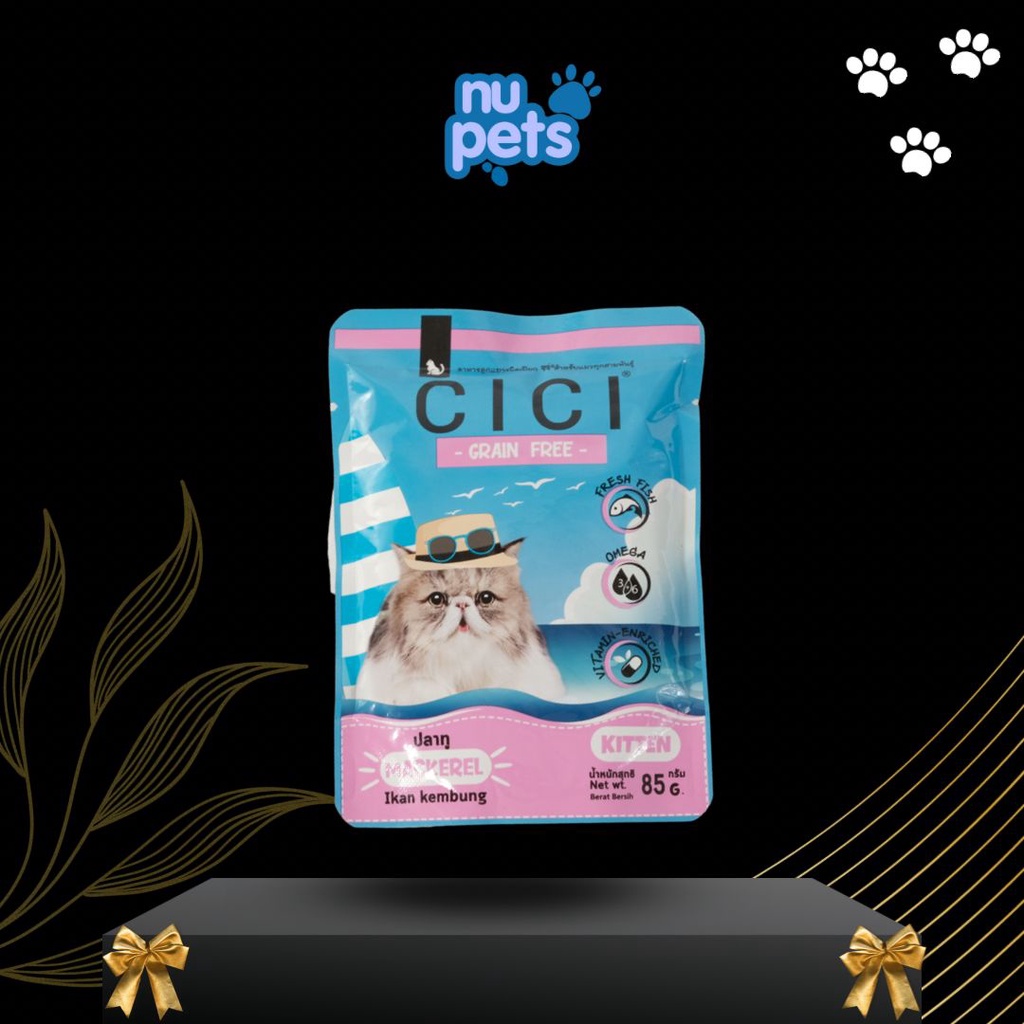 MAKANAN KUCING CICI POUCH ADULT 85 GR MAKANAN KUCING BASAH SACHET CICI CAT WET FOOD