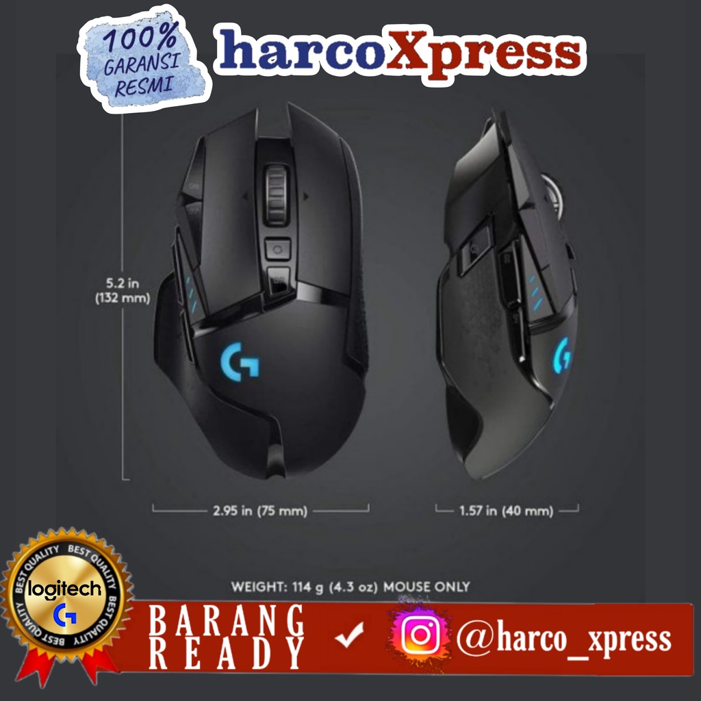 Logitech G502 X LIGHTSPEED HERO High DPI Performance Mouse Gaming Wireless
