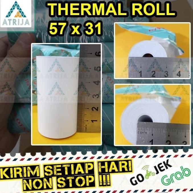 

1 BOX OTANI CORELESS 57X30 / 58X30 / 57X31 KERTAS THERMAL STRUK KASIR