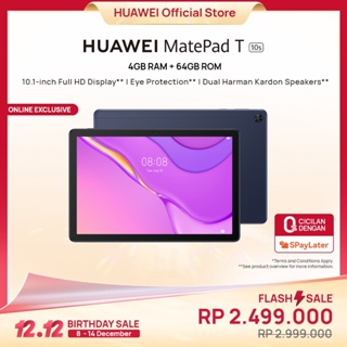 [Voucher s/d 5%] HUAWEI MatePad T10s Tablet | 10.1-Inch [4+64GB] | Full HD Display | Eye Protection | Tuned by Harman Kardon