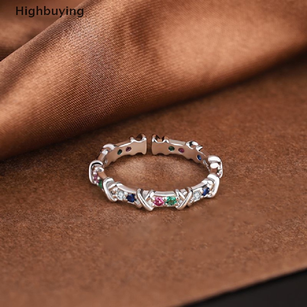 Hbid Vintage Cincin Zirkon Cincin Kreatif Untuk Wanita Pasangan Kawin Pertunangan Perak Desain Indah Bermutu Tinggi Vintage Cincin Perhiasan Halus Glory