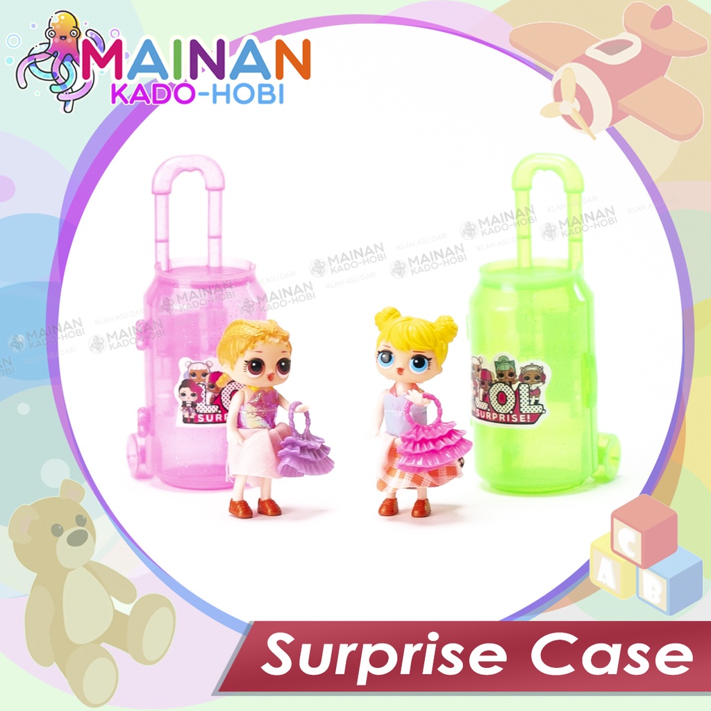 MAINAN ANAK KOPER KALENG SUITCASE BONEKA GIRL KARAKTER LOL DOLLS