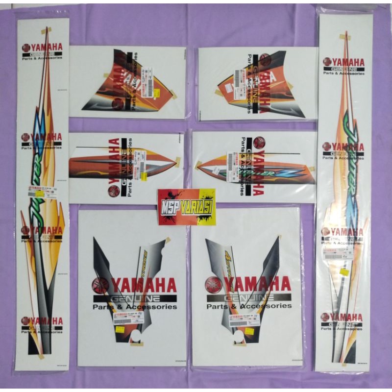Genuine Part Striping List Stiker Yamaha Jupiter Z 2005 Ruji Hitam Orange Original Ori asli