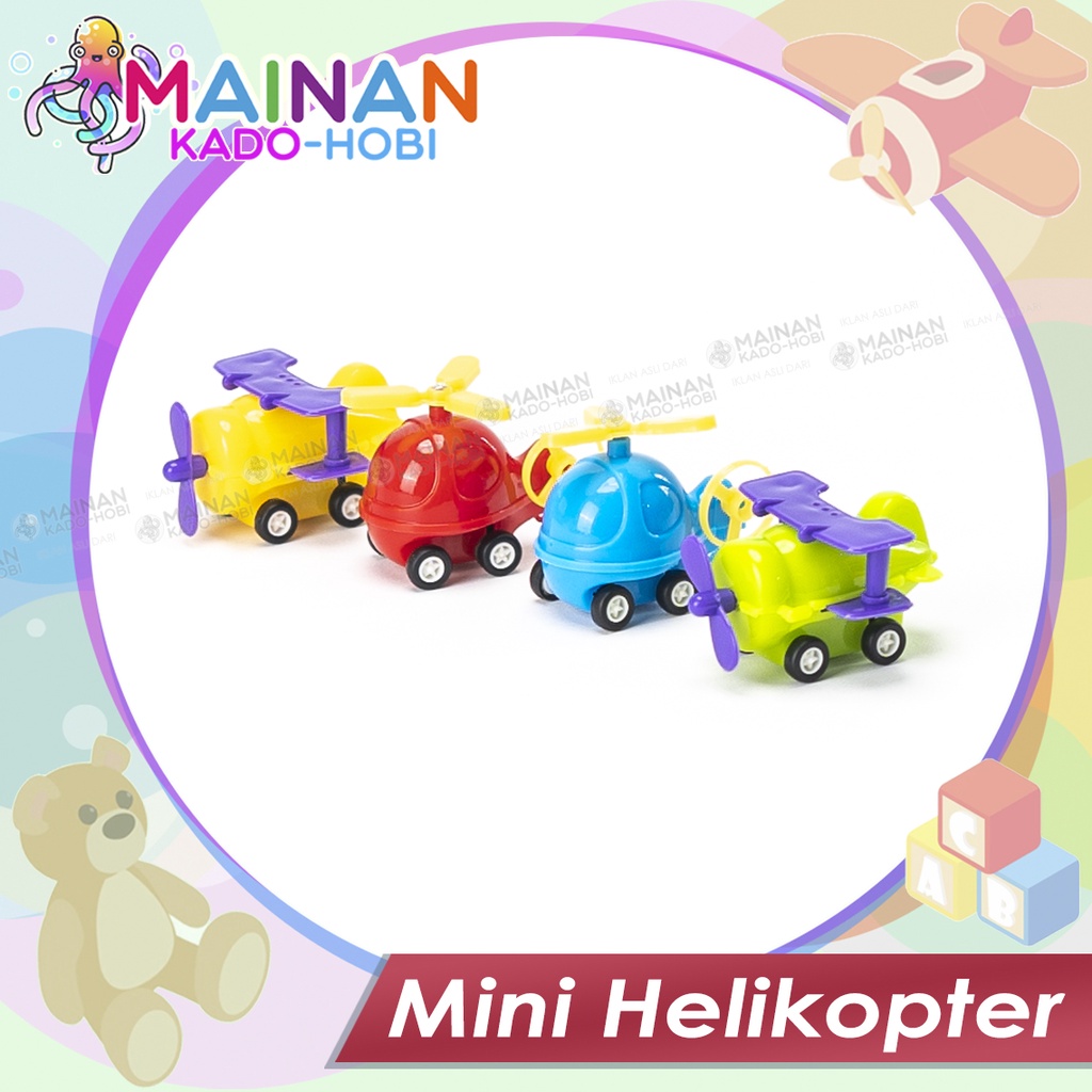 MAINAN ANAK SET MINI DIECAST FLYER PESAWAT HELIKOPTER