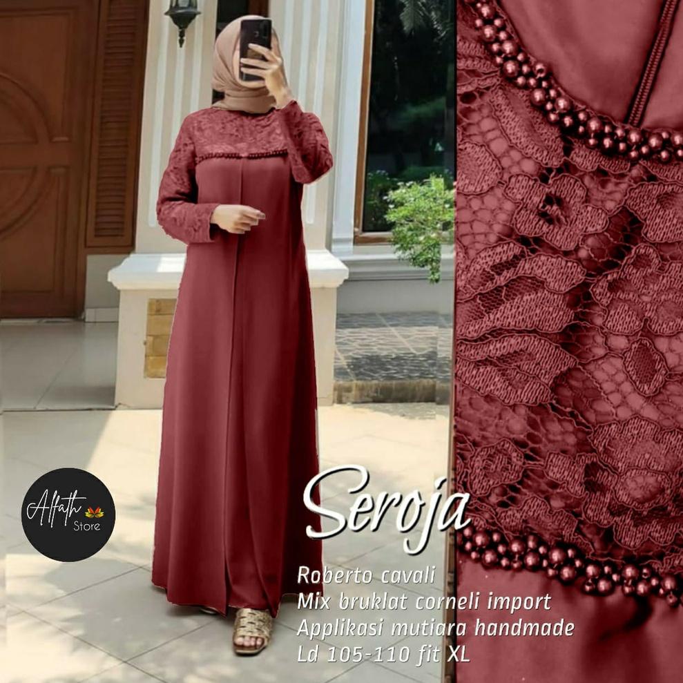 PRC.21De22p ‣ gamis pestaselia dress kondangan seragam nikah dress maxmara gaun silk full payet outf