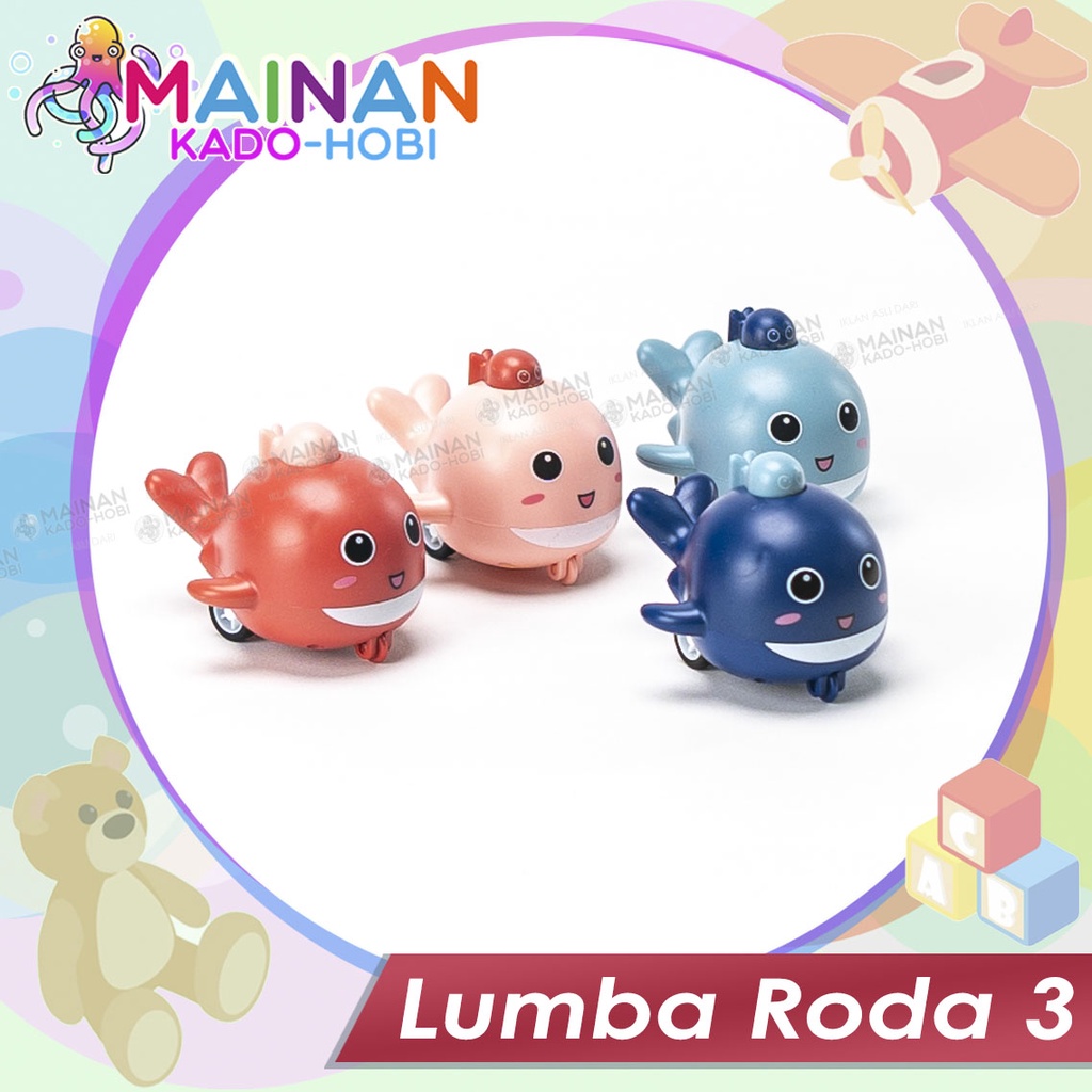 MAINAN ANAK DOLPHIN LUMBA RODA 2 MINI PRESS CAR ANIMAL