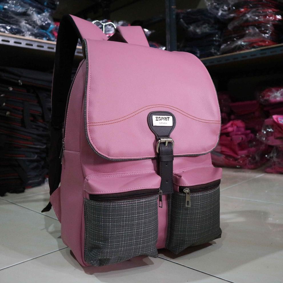 "LI.21De22ᵂ" Tas Ransel Laptop Cewe Wanita Back Pack Esprit Sekolah Kuliah Fashion Distro Lucu