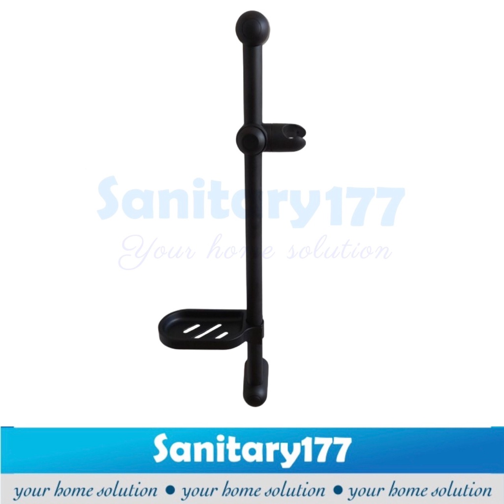 Shower Tiang Stainless HITAM 521- Tiang pipa sower shower saja batang gantungan bracket shower black murah/S8A