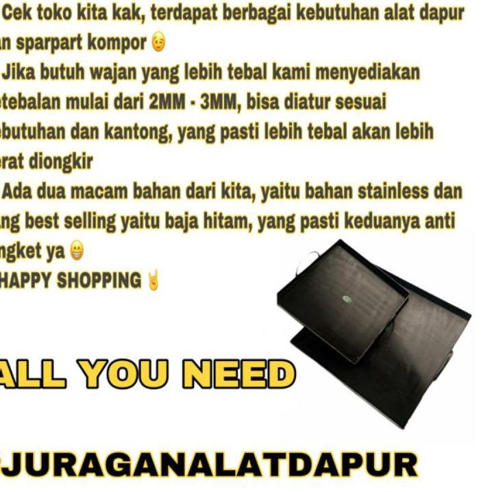 ➷ WAJAN ROTI BAKAR / WAJAN SOSIS / WAJAN KEBAB / WAJAN MARTABAK / 2.5MM ☐