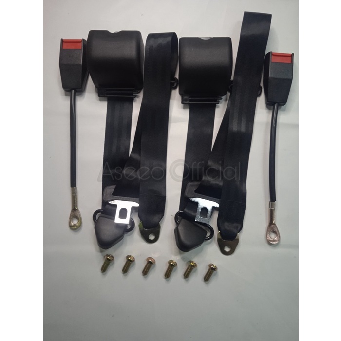 Jual Safety Belt Mobil Otomatis tali / Sabuk Pengaman Mobil 3 Titik Point Shopee Indonesia