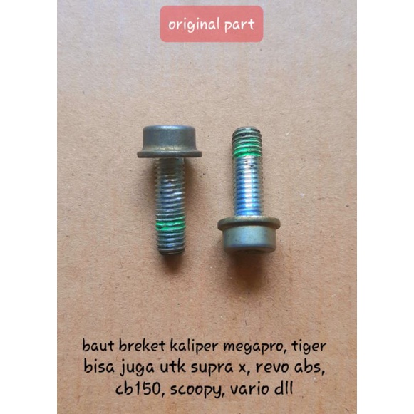 baut rem kaliper tiger megapro sepasang original pnp all Honda