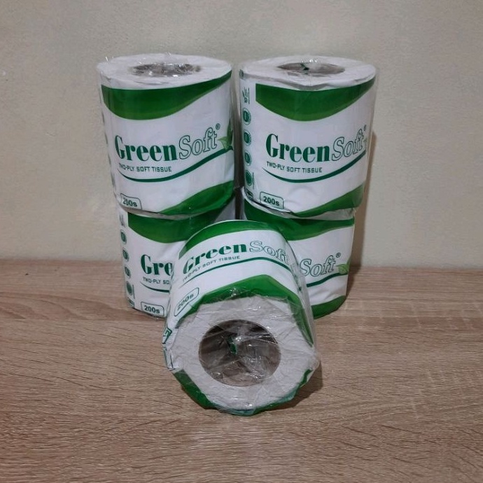 tisu gulung greensoft / tissue roll greensoft / tisu toilet isi 200 sheet