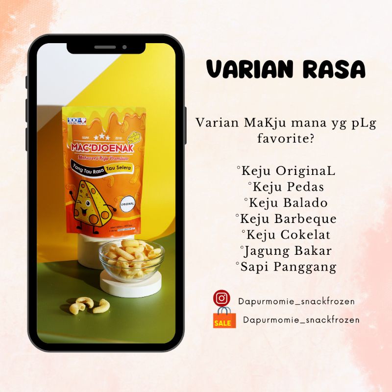 

Makaroni Keju Special Home Made Gurih bikin Nagih Kemasan 100g