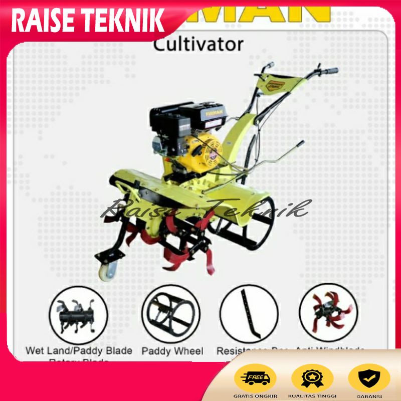 TILLER FIRMAN FTL620. MESIN CULTIVATOR BAJAK SAWAH & LADANG KERING