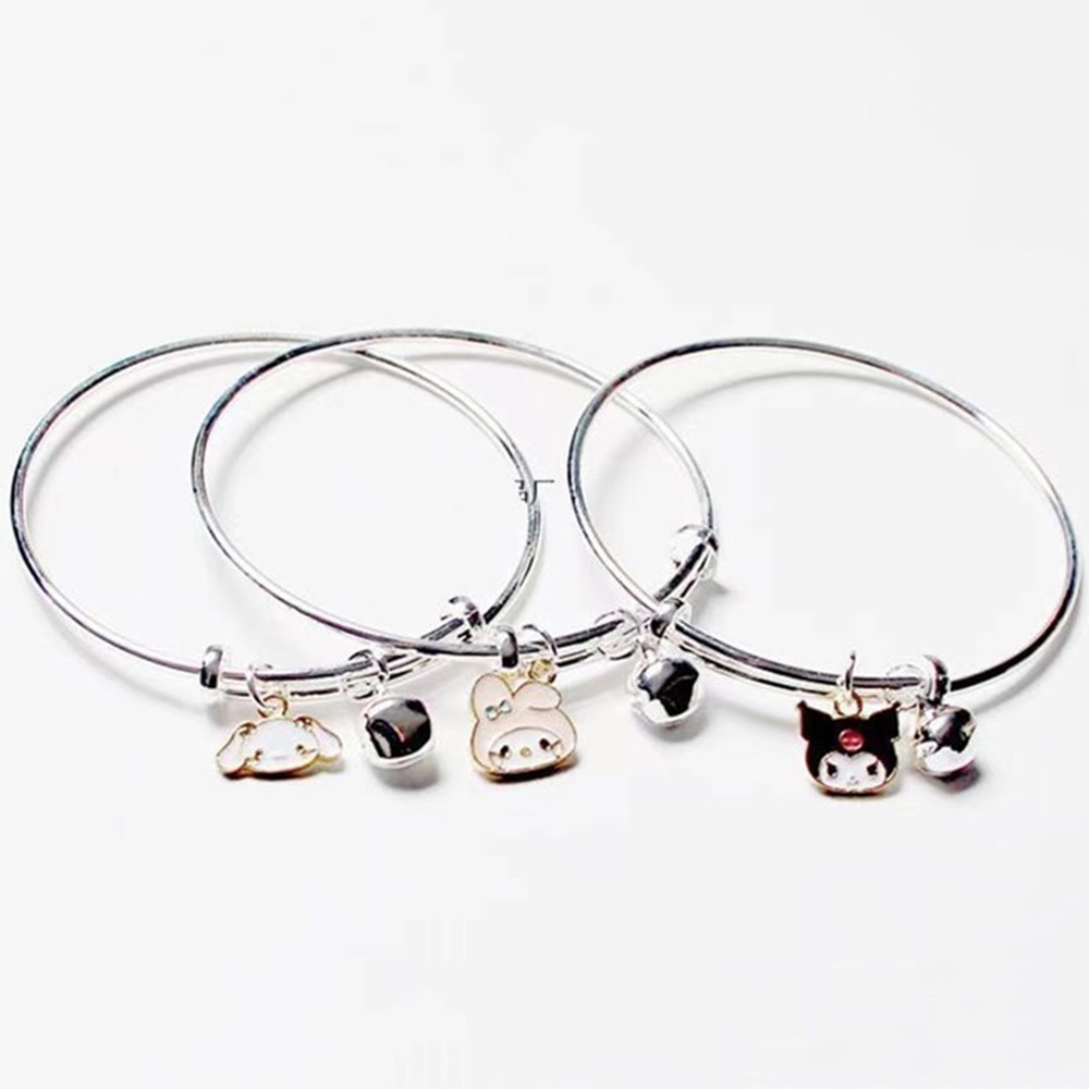 [COD Tangding] Korea Kartun Kuromi Liontin Pasangan Gelang Mahasiswa Pacar Bangle Perhiasan Hadiah