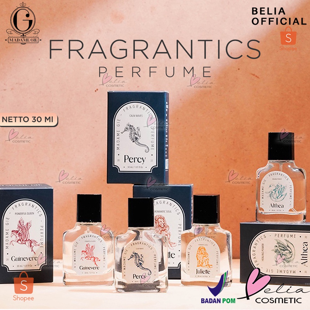 ❤ BELIA ❤ Madame Gie Madame Fragrantics Parfume 30ml - Eau de Parfume Unisex | Minyak Wangi | Parfum Pria Wanita | BPOM