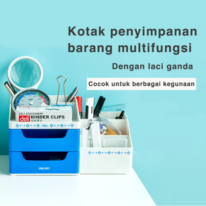 

EKSLUSIF Deli Desk Organizer Business Style Laci Kotak Penyimpanan Barang 8900 Code 1669