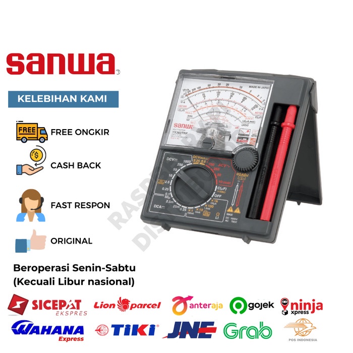 Arus Sanwa Yx360Trf Multimeter Avometer Analog Yx 360Trf Yx-360Trf Original