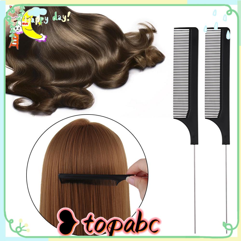 Sisir Rambut Highlight TOP Foiling Alat Salon Barber Hitam Pin Ekor