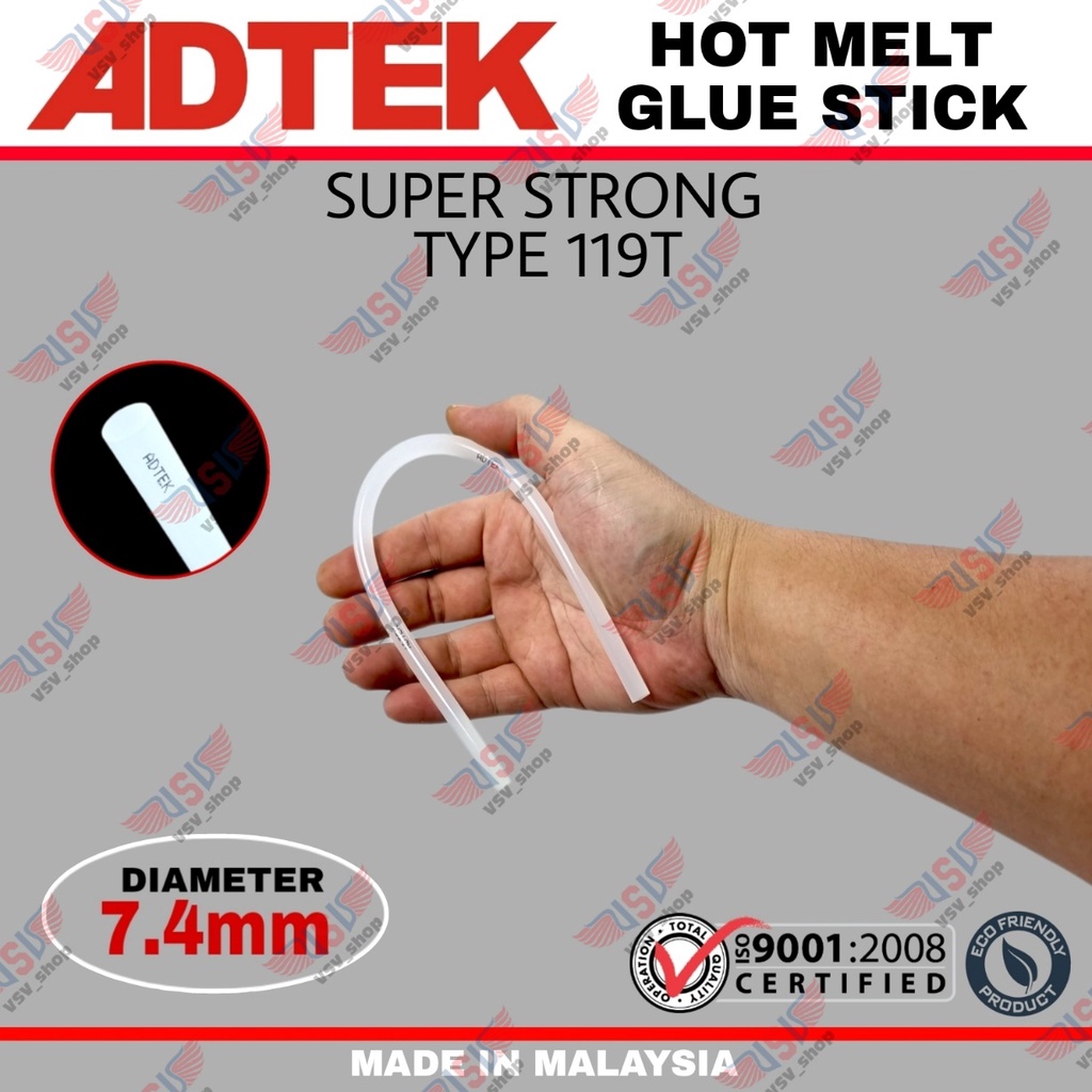 GLUE STICK KECIL LEM BAKAR ISI GLUE GUN LEM STIK 7.4MM 500gr ADTEK