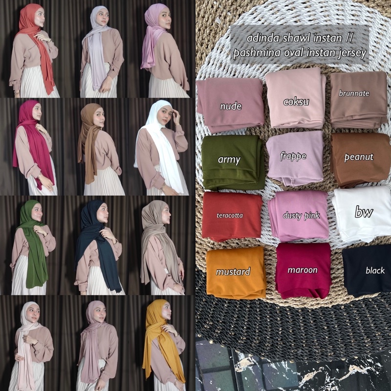 PASHMINA OVAL INSTAN JERSEY