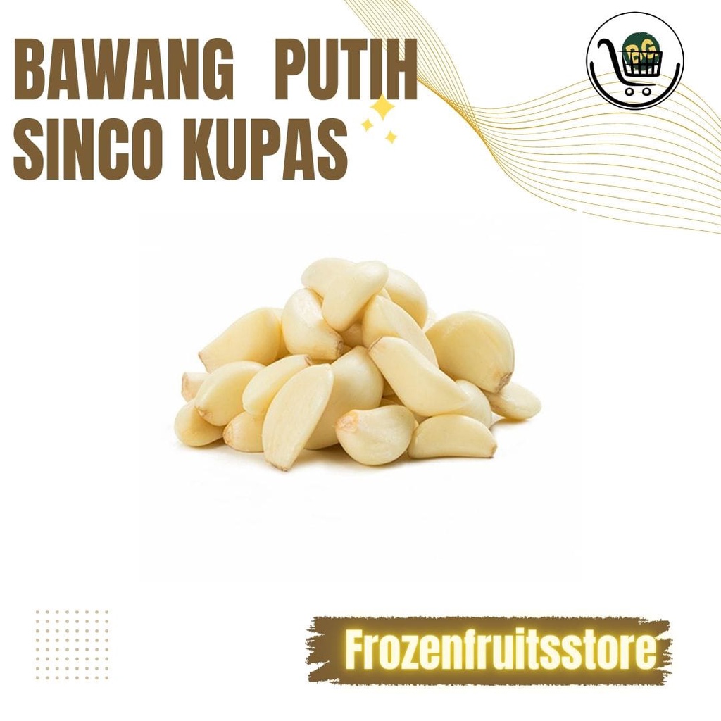 

Bawang putih sinco kupas segar 250gr, bawang putih sinco kupas