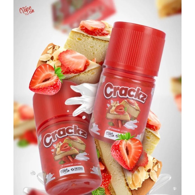 Crackz V5 Strawberry Cake 60ML Authentic by Tetra Indonesia x Vape On