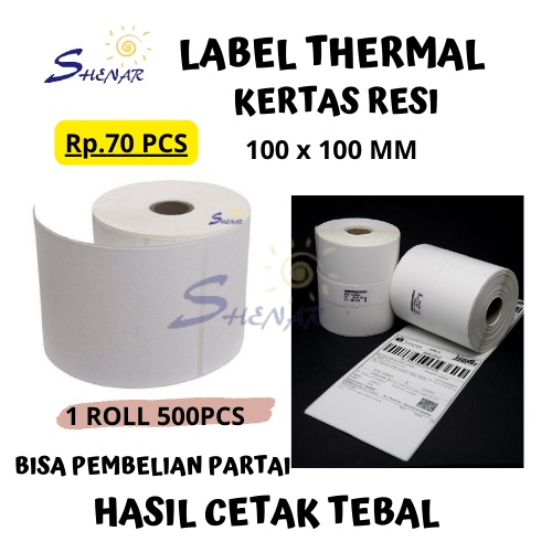 GROSIR KERTAS LABEL THERMAL / LABEL RESI THERMAL 100X150 UKURAN