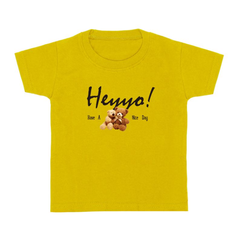 Baju Kaos anak 1-12tahun motif Heyyo katunbagus premium