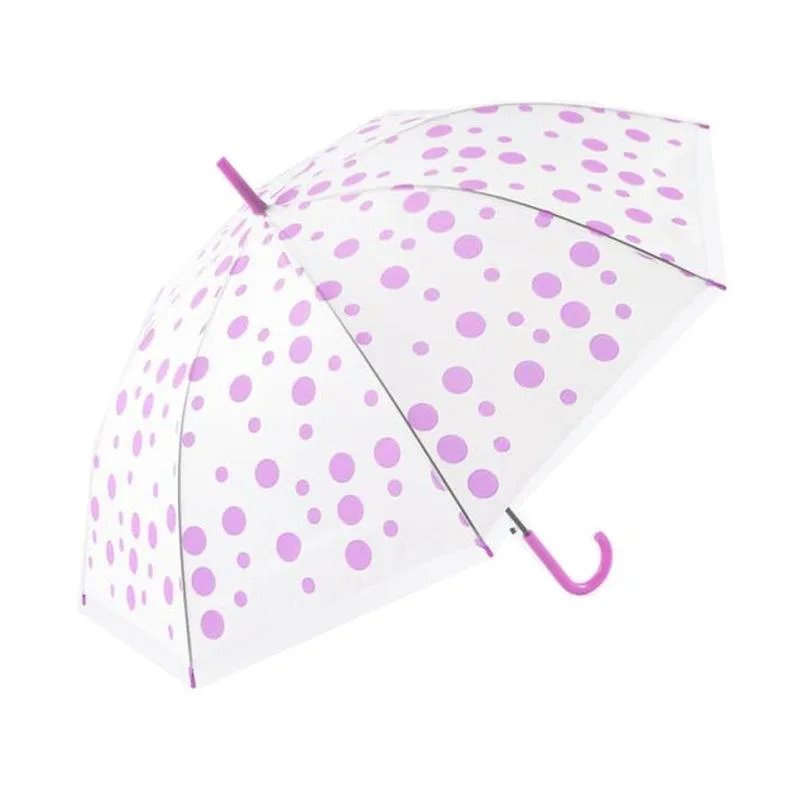 Payung Klasik otomatis motif polkadot murah dengan 8 tulangan kokoh dan gagang panjang import