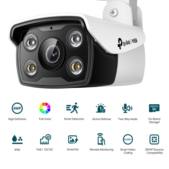 Tp-Link VIGI C340 4MP Outdoor Full-Color Bullet Network Camera C 340