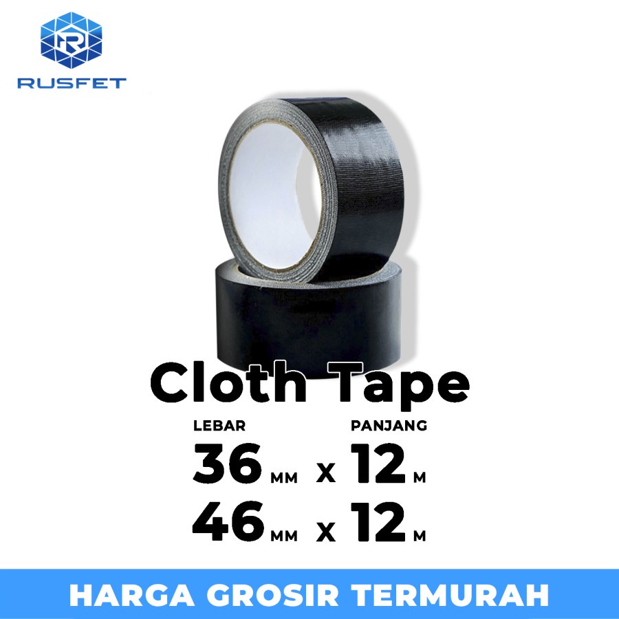 Lakban Kain Cloth Tape isolasi kain Solatip rusfet satuan premium