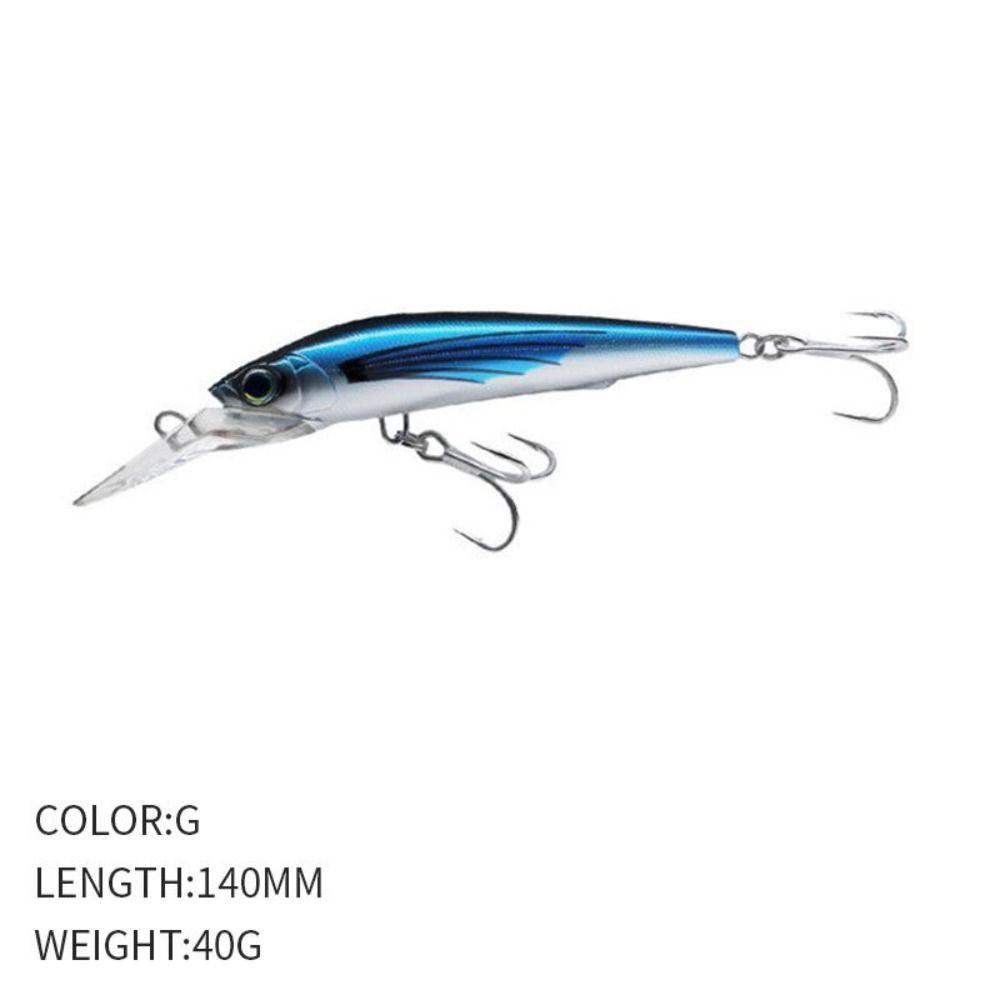 Preva Umpan Ikan Kecil Tenggelam Multicolor Crankbaits Striped bass 140mm/40g Minnow Lures