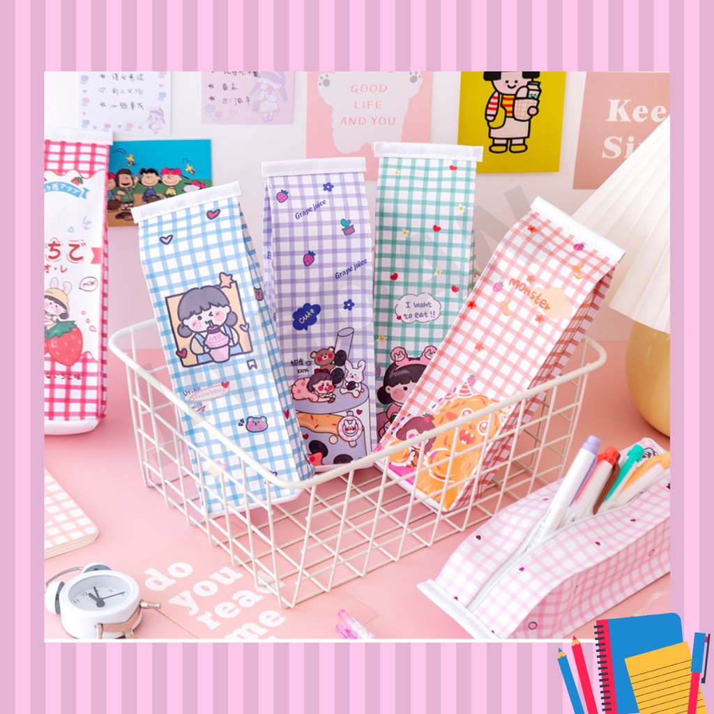 

[JAGOAN] Tempat Pensil/Kotak Pensil Motif Kotak Susu Unik Kotak Pensil Lucu-JT0036