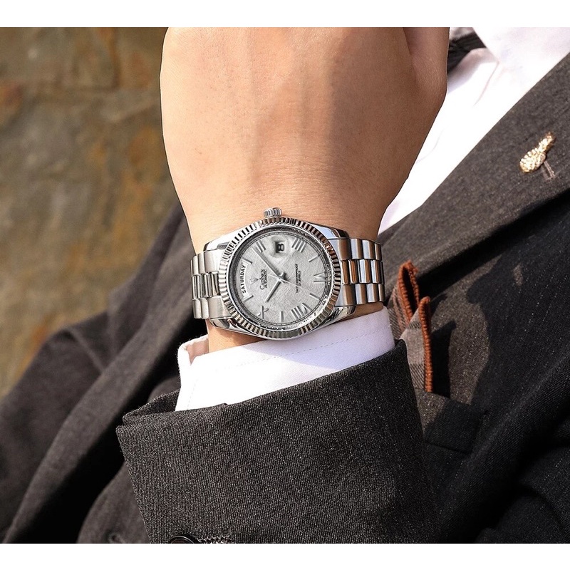 Jam Tangan Cadisen DayDate Meteorit Dial Homage Automatic