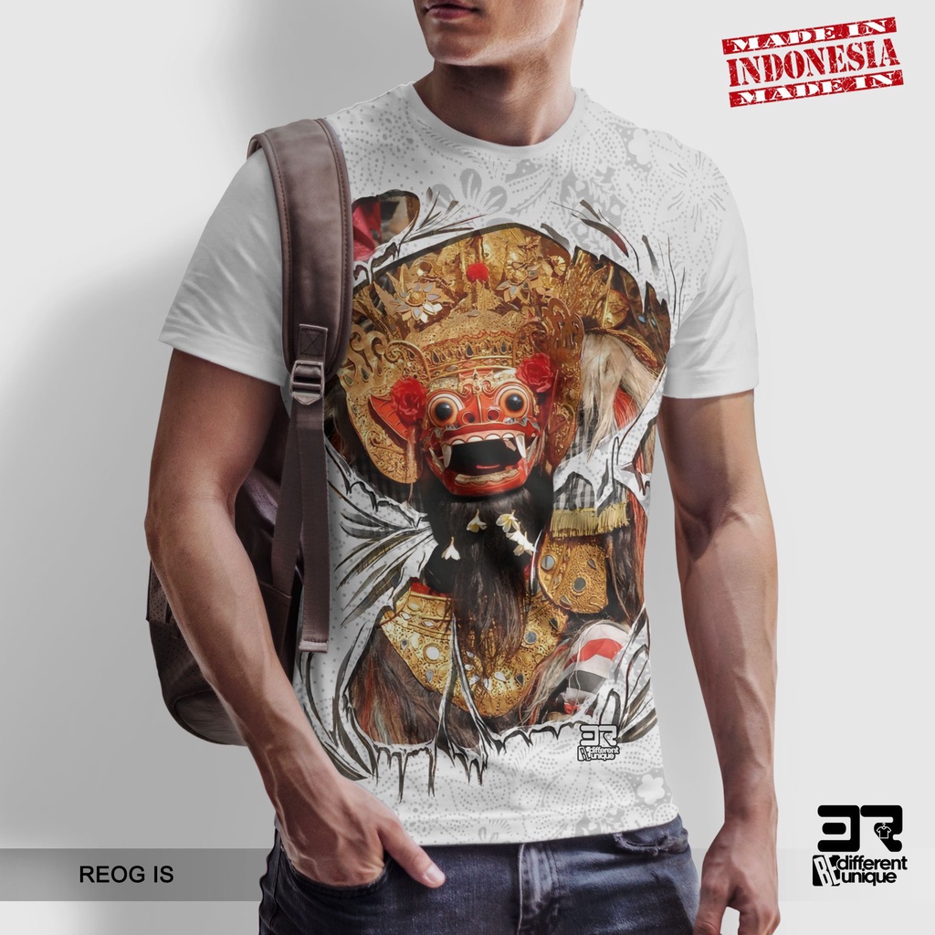 [ COD ] KAOS PRINTING GAMBAR REOG IS - BAJU DISTRO ORIGINAL MOTIF INDONEISA ADAT BUDAYA REOG DIPOENE