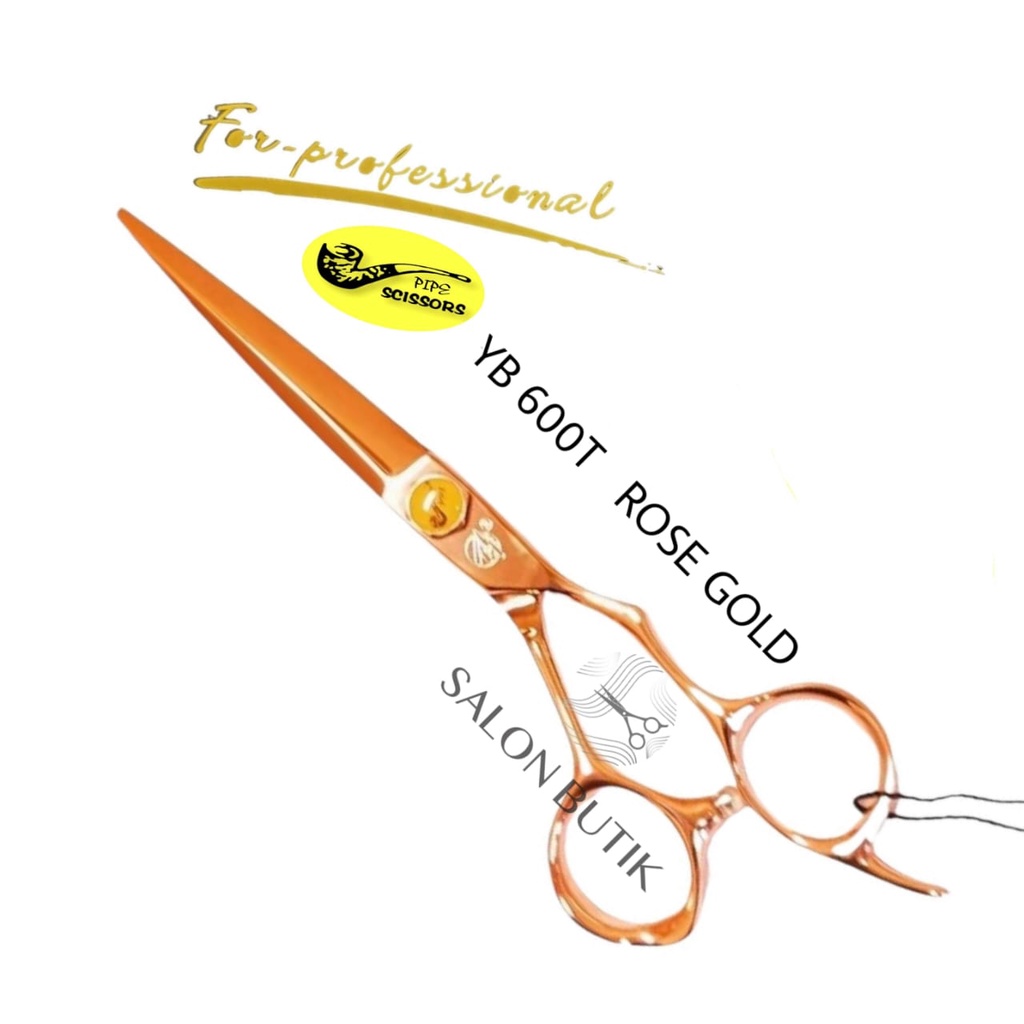 PIPE gunting rambut YB 600T Rose Gold ( Original )