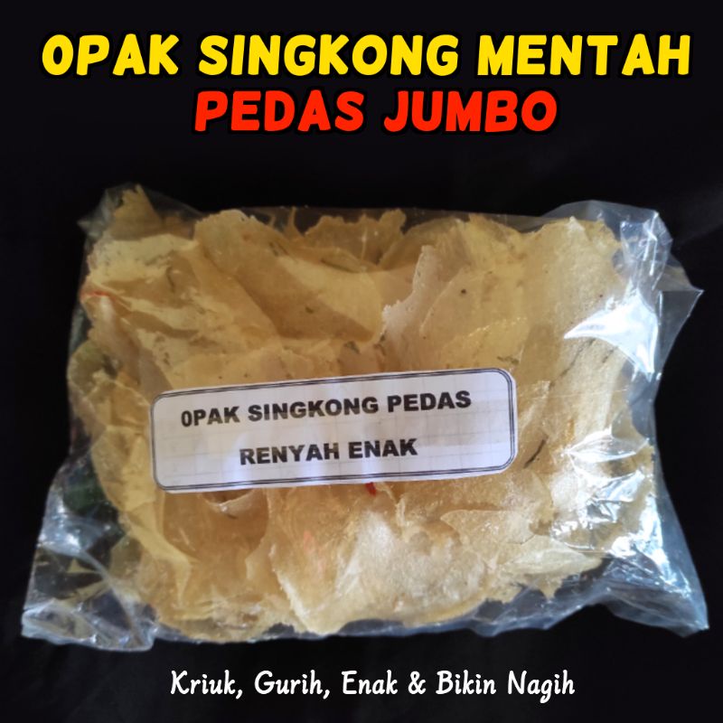 

Keripik Opak Singkong Mentah Sensasi Pedas Ukuran Besar Enak Bikin Nagih Terus