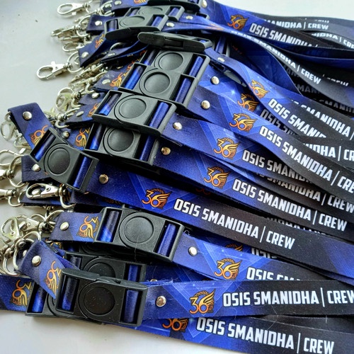 

Lanyard Custom Desain Bebas Satuan Name tag Tali Id Card