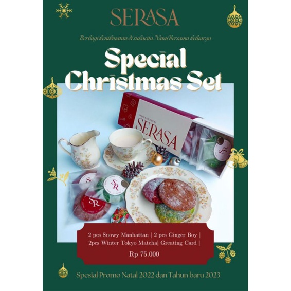 

Promo Natal Hamper 2022 1set box isi 6 cookies by Serasa Cookies